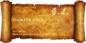 Guzmits Lili névjegykártya