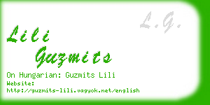 lili guzmits business card